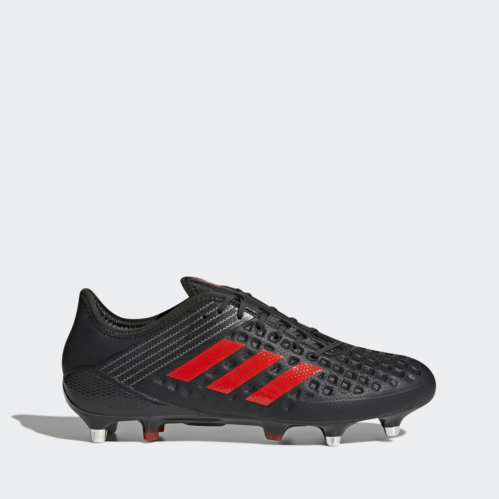 Adidas Predator Malice Sg - παπουτσια ραγκμπι ανδρικα - Μαυρα/Ανοιχτο Καφε/Κοκκινα,Μέγεθος: EU 36 –